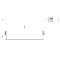 Gessi Rettangolo Полотенцедержатель 45 см, подвесной, цвет: gold CCP 20900#080