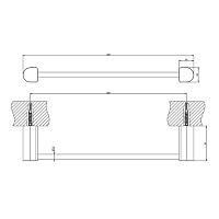 Gessi Rilievo Полотенцедержатель, 30 см, подвесной, цвет: chrome 59397#031