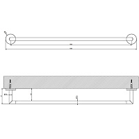 Gessi Tondo Полотенцедержатель, 60 см, подвесной, цвет: chrome 63703#031