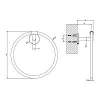 Gessi Tondo Полотенцедержатель кольцевой 22,4 см, цвет: chrome 63709#031