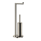 Gessi Emporio Стойка напольная - ершик, держатель бумаги, цвет: finox brushed nickel 38942#149