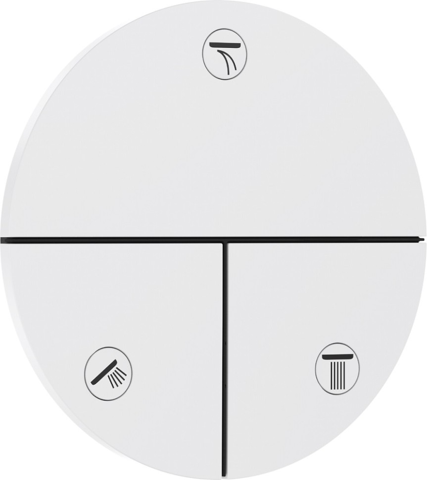 Hansgrohe ShowerSelect S Переключатель потоков воды на 3 источника, внеш. ч., цвет: матовый белый 15558700