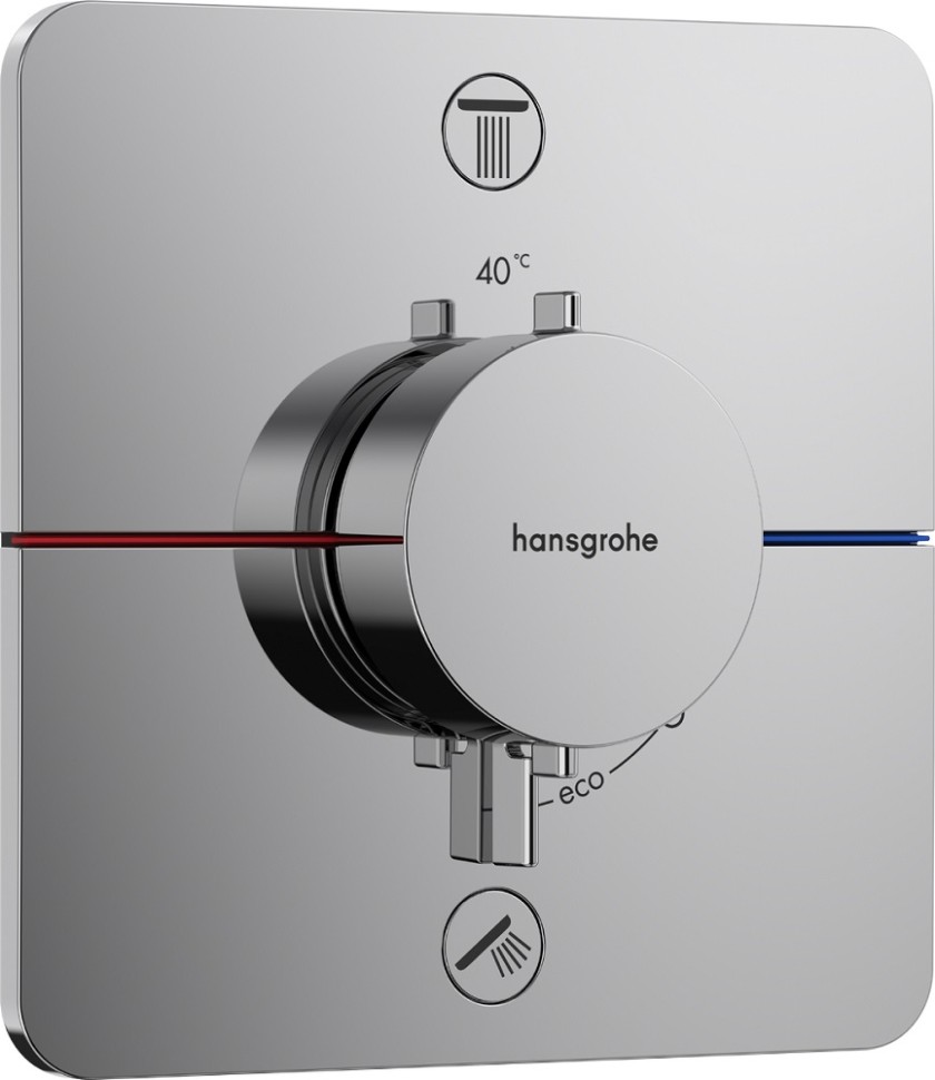 Hansgrohe ShowerSelect Q Термостат для душа встраиваемый на 2 потребителя, цвет: хром 15583000