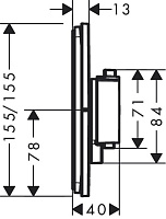 Hansgrohe ShowerSelect E Термостат для душа встраиваемый, внешняя часть, цвет: хром 15575000