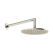 Gessi Anello Верхний душ 25 см 1 вид струи, кронштейн настенный 35,8 см, цвет: finox brushed nickel 63348#149