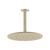 Gessi Inciso Верхний душ 30 см 1 вид струи, кронштейн потолочный 26,6 см, цвет: brushed brass PVD 58252#727