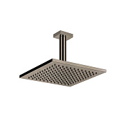 Gessi Emporio Shower Верхний душ 20 см, кронштейн потолочный 26 см, цвет: finox brushed nickel 47290#149