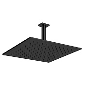 Gessi Emporio Shower Верхний душ 30x30 см 1 вид струи, кронштейн потолочный 26 см, цвет: matte black 47362#299