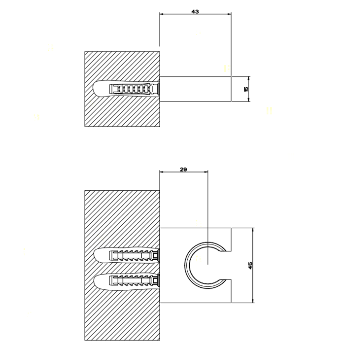 Gessi Rettangolo Держатель для ручного душа неподвижный, цвет: chrome 20157#031