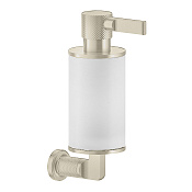 Gessi Inciso Дозатор для жидкого мыла подвесной, с белой колбой, цвет: brushed brass  PVD 58513#727