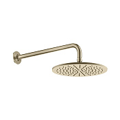 Gessi Inciso Верхний душ 30 см 1 вид струи, кронштейн настенный 38,9 см, цвет: brushed brass PVD 58248#727