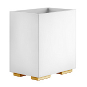 Gessi Rettangolo Корзина для мусора 25x17x25,7h см, цвет: Gold CCP/белый 20990#080