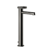 Gessi Anello Смеситель для раковины высокий с донным клапан. однорыч., цвет: black metal brushed PVD 63303#707