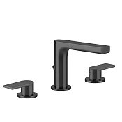 Gessi Via Manzoni Смеситель для раковины с донным клапаном двухвентильный, цвет: matte black 38612#299