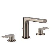 Gessi Via Manzoni Смеситель для раковины с донным клапаном двухвент., цвет: finox brushed nickel 38612#149