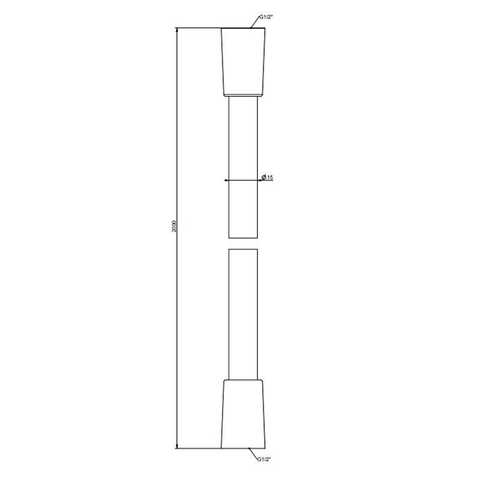 Gessi Inciso Душевой шланг Сromalux 200 см, цвет: matte black 28746#299
