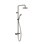 Gessi Emporio Shower Душевая стойка: термостат, верхний душ, лейка,шланг, цвет: finox brushed nickel 35181#149