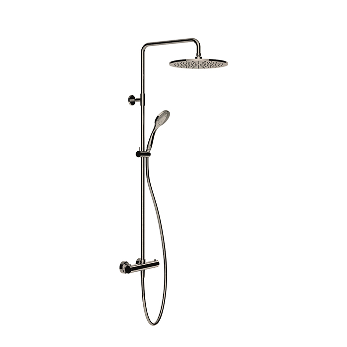 Gessi Emporio Shower Душевая стойка: термостат, верхний душ, лейка,шланг, цвет: finox brushed nickel 35183#149