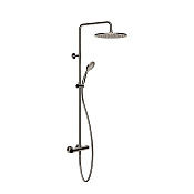 Gessi Emporio Shower Душевая стойка: термостат, верхний душ, лейка,шланг, цвет: finox brushed nickel 35183#149