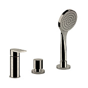 Gessi Emporio Via manzoni Смеситель на борт ванны, на 3 отв., с ручн. душем, цвет: Finox Br Nickel 38643#149