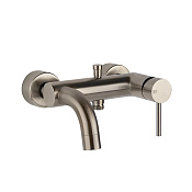 Gessi Via Tortona Смеситель для ванны на 2 потребителя, излив 17,5 см, цвет: finox brushed nickel 18613#149