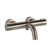 Gessi Via Tortona Термостат для ванны на 2 потребителя, излив 20,3 см, цвет: finox brushed nickel 18711#149