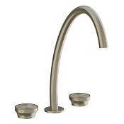 Gessi Origini Смеситель для раковины высокий на 3 отв, без донного клапана, цвет: Finox Brushed Nick 66016#149