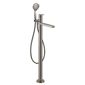 Gessi Emporio Via manzoni Смеситель для ванны, напольный, с душем, цвет: Finox Brushed Nicel 24982#149