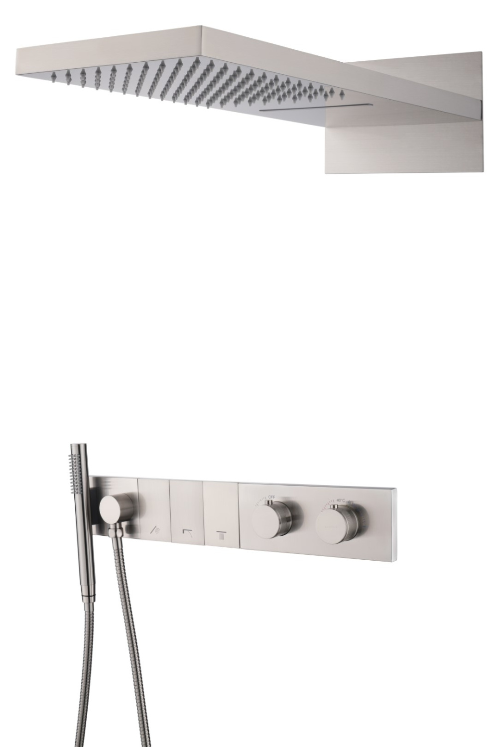 Boheme Zodiac Душевой комплект встраиваемый - смеситель, душ, 3 потребителя, цвет: nickel brush 133-NB