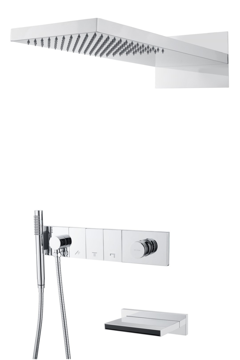 Boheme Zodiac Душевой комплект встраиваемый - смеситель, верхний, ручн. душ, 3 потреб., цвет: chrome 132-2-CR