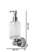 Boheme Aura Дозатор для жидкого мыла, подвесной, стеклянная колба, цвет: gold 10247-G