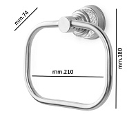 Boheme Aura Полотенцедержатель 21 см, подвесной, цвет: chrome 10245-CR