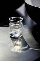 Boheme Aura Стакан настольный, стеклянный полупрозрачный, цвет: chrome 10252-CR