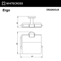 Whitecross Ergo Держатель туалетной бумаги подвесной цвет: золото брашированное ER2262GLB