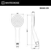 Whitecross Душевая лейка 1 режим цвет: хром глянцевый BASIC-CR