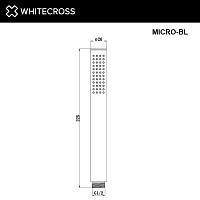 Whitecross Душевая лейка 1 режим, латунь цвет: черный матовый MICRO-BL