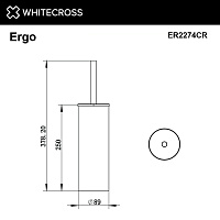 Whitecross Ergo Ершик напольный цвет: хром глянцевый ER2274CR