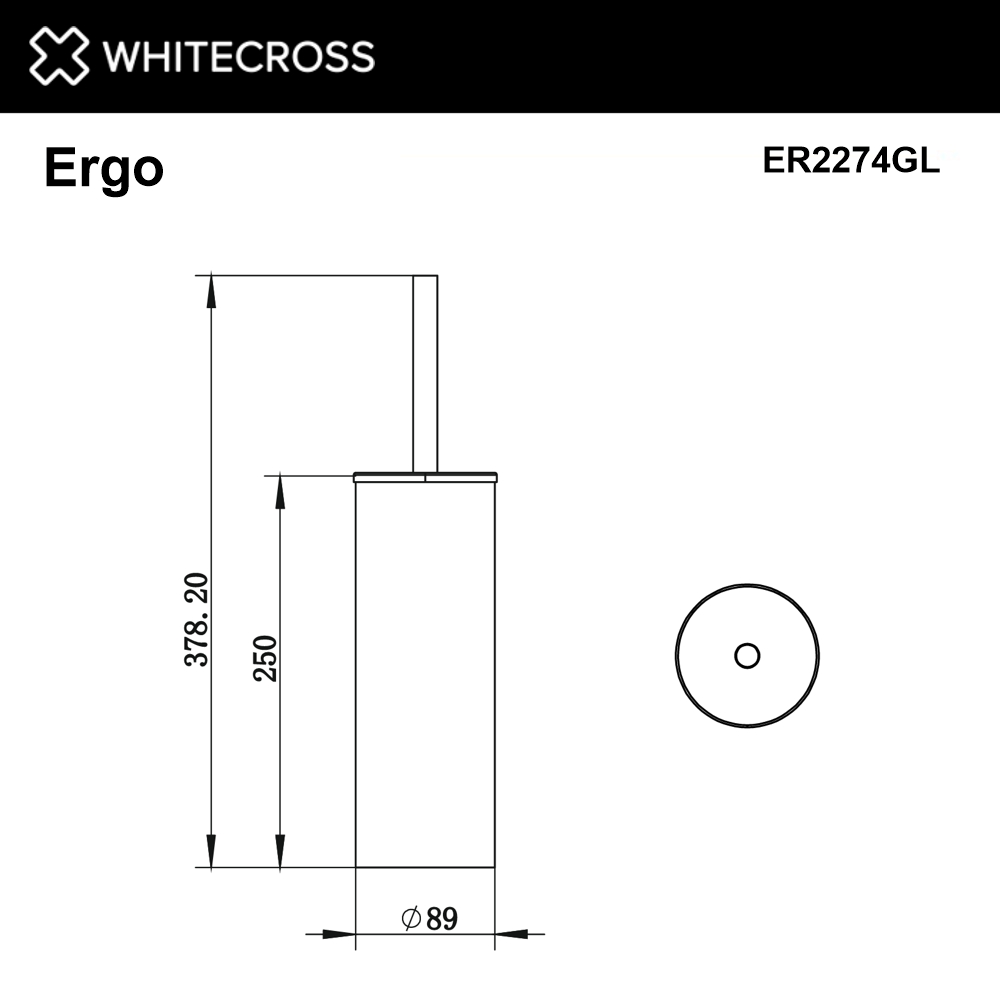 Whitecross Ergo Ершик напольный цвет: золото глянцевое ER2274GL