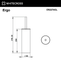 Whitecross Ergo Ершик напольный цвет: золото глянцевое ER2274GL
