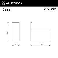 Whitecross Cubo Крючок одинарный цвет: медь брашированная CU2410CPB