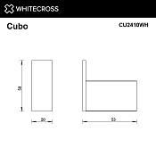 Whitecross Cubo Крючок одинарный цвет: белый матовый CU2410WH