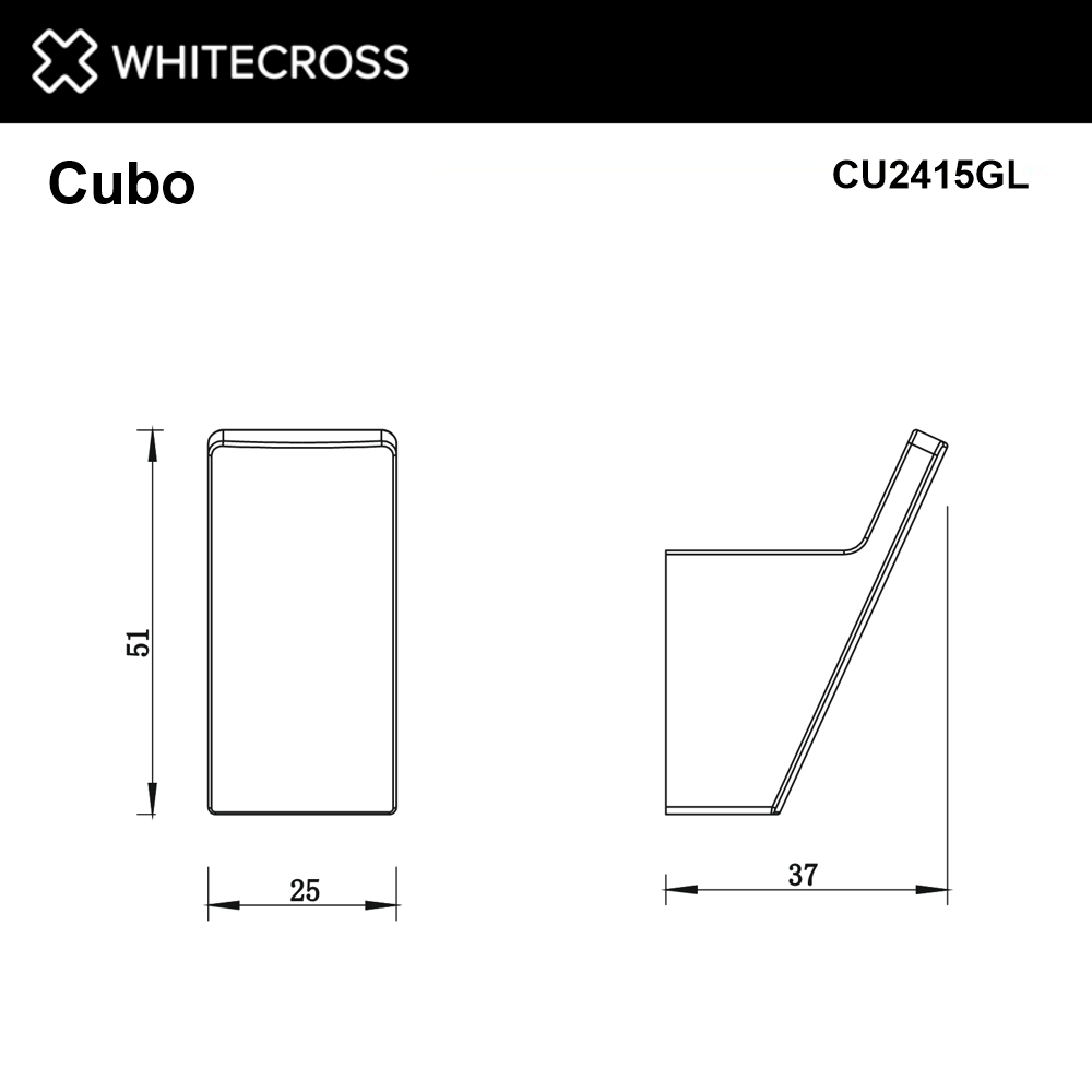 Whitecross Cubo Крючок одинарный цвет: золото глянцевое CU2415GL