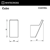 Whitecross Cubo Крючок одинарный цвет: золото глянцевое CU2415GL