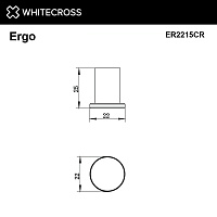 Whitecross Ergo Крючок одинарный цвет: хром глянцевый ER2215CR