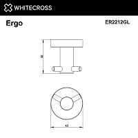 Whitecross Ergo Крючок двойной цвет: золото глянцевое ER2212GL