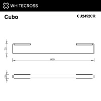 Whitecross Cubo Полотенцедержатель 60 см, цвет: хром глянцевый CU2452CR