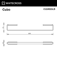 Whitecross Cubo Полотенцедержатель 60 см, цвет: золото брашированное CU2452GLB
