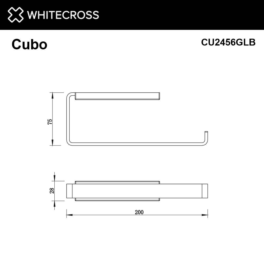 Whitecross Cubo Полотенцедержатель 20 см, цвет: золото брашированное CU2456GLB