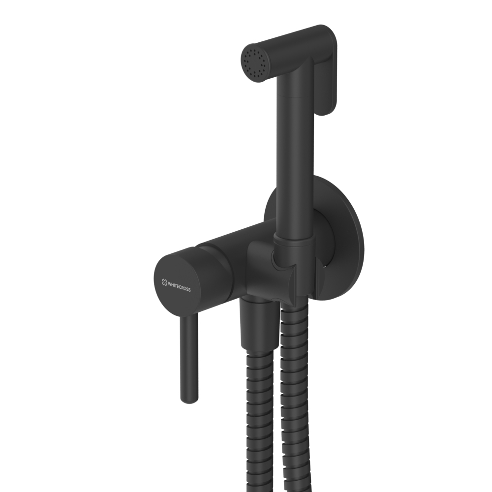 Whitecross Y Гигиенический душ встраиваемый, комплект, шланг 125 см, цвет: черный матовый SYSYBI2BL