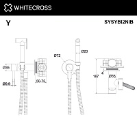 Whitecross Y Гигиенический душ встраиваемый, комплект, шланг 125 см, цвет: никель брашированный SYSYBI2NIB
